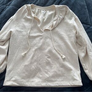 Aerie Cream Cowl Neck Sweater
